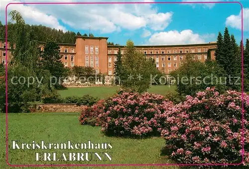 AK / Ansichtskarte Erlabrunn Erzgebirge Kreiskrankenhaus Kat. Breitenbrunn Erzgebirge