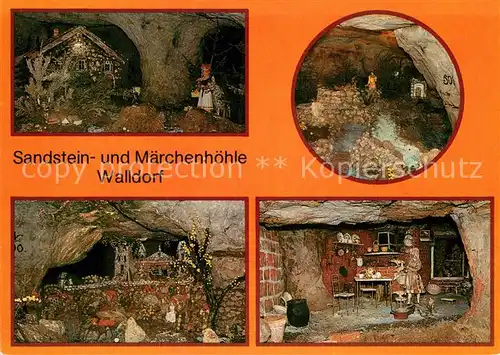 AK / Ansichtskarte Walldorf Meiningen Maerchenhoehle Rotkaeppchen Froschkoenig Dornroeschen Aschenputtel Kat. Walldorf Meiningen