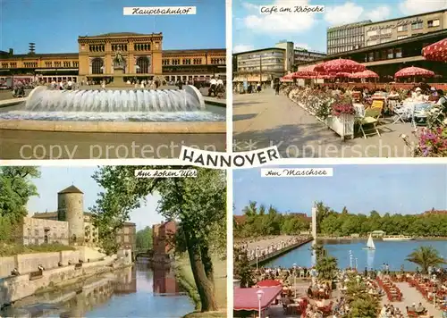 AK / Ansichtskarte Hannover Hauptbahnhof Cafe am Kroepcke Am hohen Ufer Maschsee Kat. Hannover