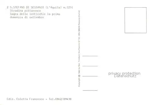 AK / Ansichtskarte San Stefano di Sessanio Stradina pittoresca Sagra delle lenticchie la prima domenica di settembre