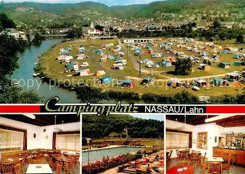 AK / Ansichtskarte Nassau Lahn Campingplatz Gaststaette Kat. Nassau