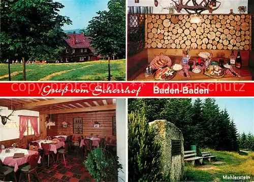 AK / Ansichtskarte Baden Baden Waldgaststaette Scherrhof Kat. Baden Baden