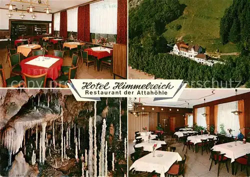 AK / Ansichtskarte Attendorn Hotel Himmelreich Restaurant Attahoehle Panorama Kat. Attendorn