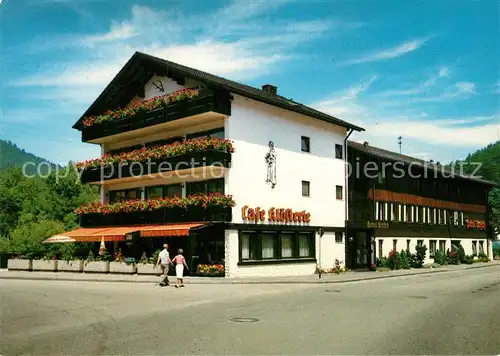 AK / Ansichtskarte Enzkloesterle Hotel Hirsch Cafe Kloesterle Gaestehaus Hirsch Wiesengrund Kat. Enzkloesterle