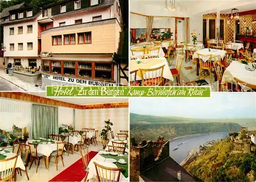 AK / Ansichtskarte Bornhofen Kamp Hotel zu den Burgen Pension Cafe Kat. Kamp Bornhofen