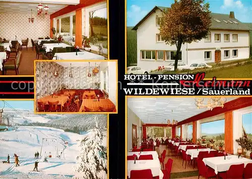 AK / Ansichtskarte Wildewiese Hotel Pension Heimann Skipiste Kat. Sundern (Sauerland)
