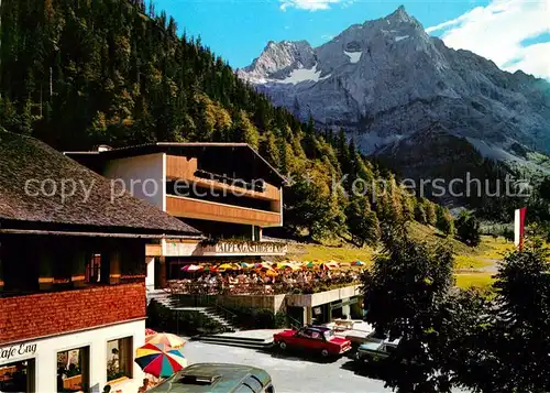 AK / Ansichtskarte Eng Hinterriss Tirol Alpengasthof Cafe Eng Grosse Ahornboden 
