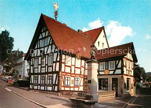 AK / Ansichtskarte Bad Orb Wendelinusbrunnen Fachwerk Kat. Bad Orb