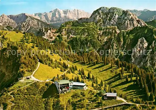 AK / Ansichtskarte Schwangau Fliegeraufnahme Tegelbergbahn Bergstation Zugspitze Fuessen  Kat. Schwangau