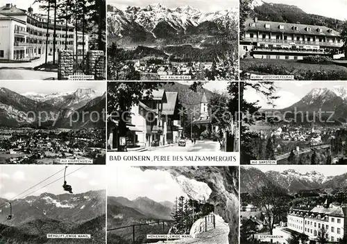 AK / Ansichtskarte Bad Goisern Salzkammergut Sessellift Hanuschhof Kalmberg Ewige Wand Saarstein Krippenstein Kat. Bad Goisern