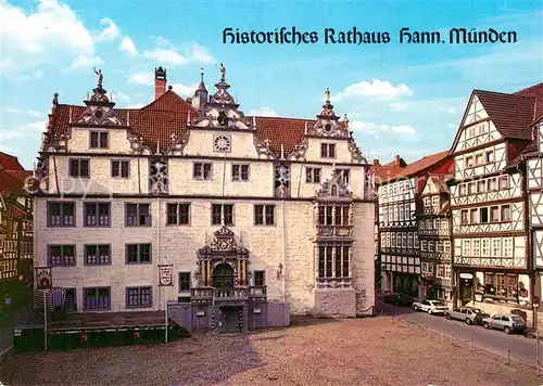 AK / Ansichtskarte Hann. Muenden Historisches Rathaus Altstadt Fachwerkhaeuser Kat. Hann. Muenden