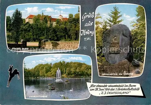 AK / Ansichtskarte Iburg Teutoburger Wald Schloss Charlottensee Zeppelinstein am Umberg Kat. Hoerstel