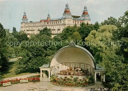 AK / Ansichtskarte Bad Wildungen Musikpavillon Blick auf Sanatorium Fuerstenhof Kat. Bad Wildungen