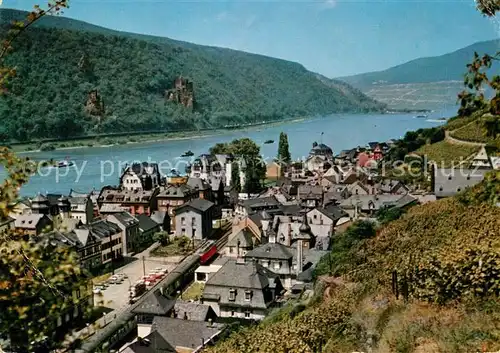 AK / Ansichtskarte Assmannshausen Panorama Rhein Eisenbahn Jugoslawien Express