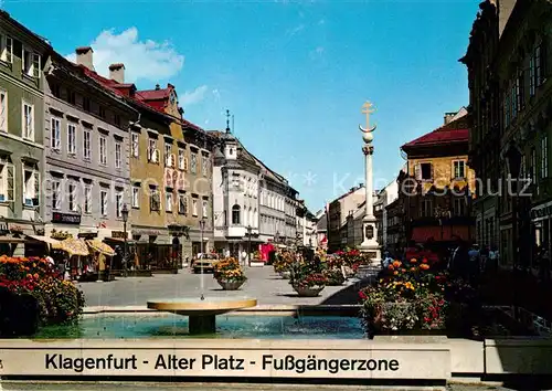 AK / Ansichtskarte Klagenfurt Woerthersee Alter Platz Fussgaengerzone