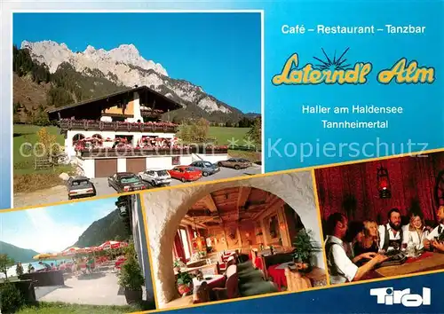 AK / Ansichtskarte Haller Tirol Laterndl Alm Terrasse Restaurant Gaststube Kat. Haller am Haldensee Tannheimer Tal