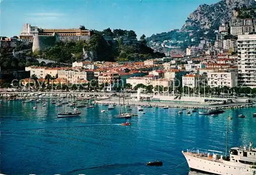 AK / Ansichtskarte Monaco Dominant le Port et la Piscine Rainier III Le Palais du Prince Kat. Monaco