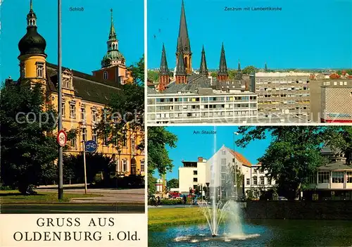 AK / Ansichtskarte Oldenburg Niedersachsen Schloss Zentrum mit Lambertikirche Am Stautor Kat. Oldenburg (Oldenburg)