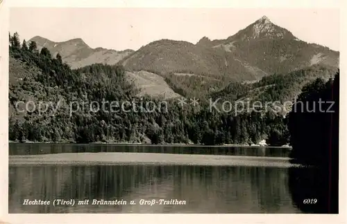 Hechtsee mit Bruennstein und Gross Traithen Kat. Kufstein