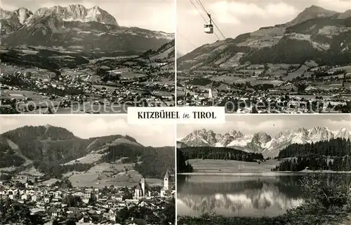 AK / Ansichtskarte Kitzbuehel Tirol Fliegeraufnahme Seilbahn Seepartie Kat. Kitzbuehel