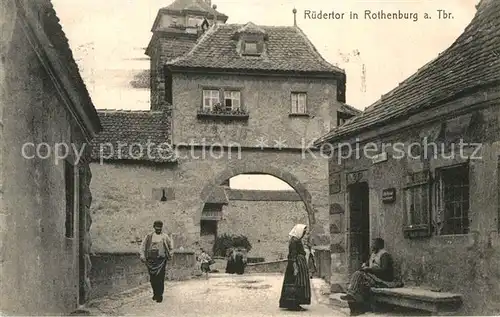 AK / Ansichtskarte Rothenburg Tauber Ruedertor  Kat. Rothenburg ob der Tauber