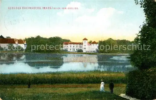 AK / Ansichtskarte Rheinsberg Schloss Blick vom Obelisk Kat. Rheinsberg