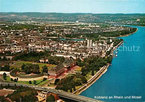 AK / Ansichtskarte Koblenz Rhein Fliegeraufnahme Kat. Koblenz