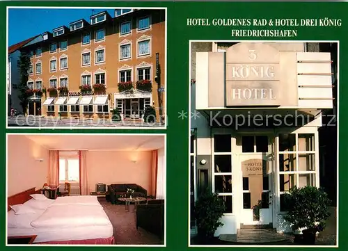 AK / Ansichtskarte Friedrichshafen Bodensee Hotel Goldenes Rad Hotel Drei Koenig Kat. Friedrichshafen