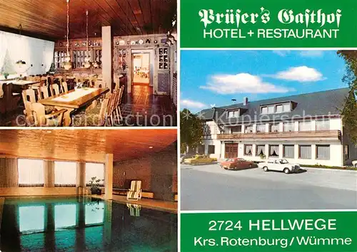 AK / Ansichtskarte Hellwege Pruefers Gasthof Hotel Restaurant Kat. Hellwege