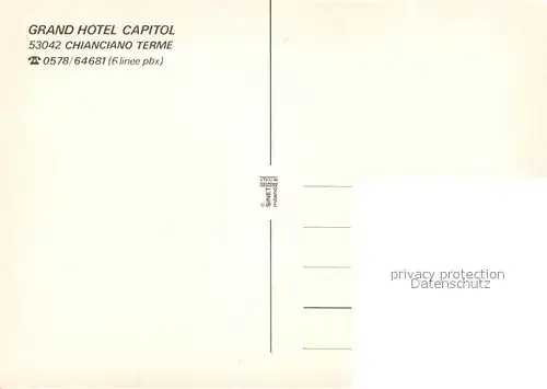 AK / Ansichtskarte Chianciano Terme Grand Hotel Capitol Kat. Chianciano Terme