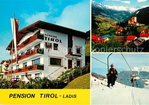 AK / Ansichtskarte Ladis Pension Tirol Sesselbahn Kat. Ladis