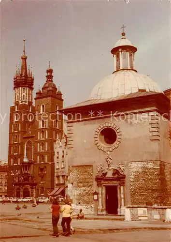 AK / Ansichtskarte Krakow Krakau Kosciol Mariacki i Kosciol sw Wojciecha