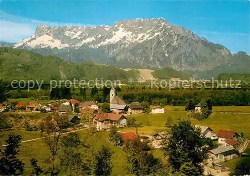 AK / Ansichtskarte Puch Hallein Panorama Erholungsdorf gegen Untersberg Berchtesgadener Alpen Kat. Puch bei Hallein