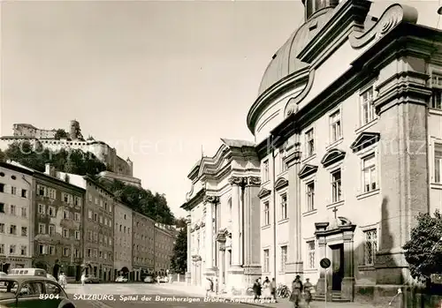 AK / Ansichtskarte Salzburg Oesterreich Spital der Barmherzigen Brueder Kajetanerplatz Festung Hohensalzburg Kat. Salzburg