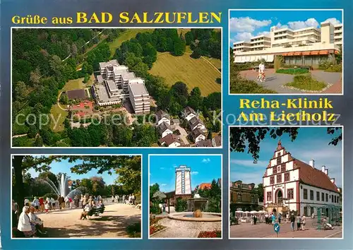 AK / Ansichtskarte Bad Salzuflen Fliegeraufnahme Reha Klinik Am Lietholz Park Rathaus Brunnen Kat. Bad Salzuflen