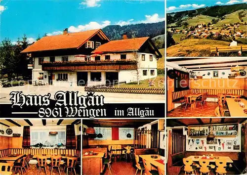 AK / Ansichtskarte Wengen Kempten Allgaeu Gaststaette Haus Allgaeu Gastraeume Panorama Kat. Weitnau