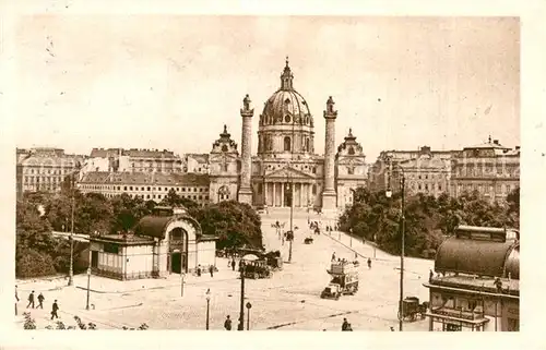 AK / Ansichtskarte Wien Karlsplatz mit Karlskirche Kat. Wien