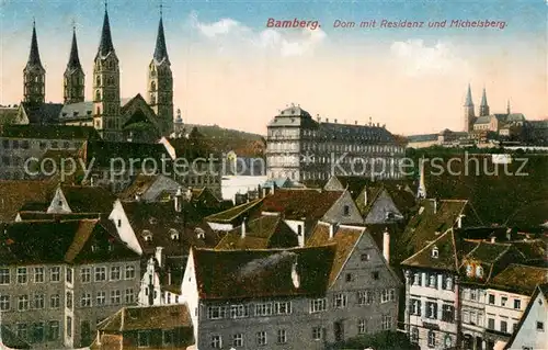 AK / Ansichtskarte Bamberg Dom mit Residenz und Michelsberg Kat. Bamberg