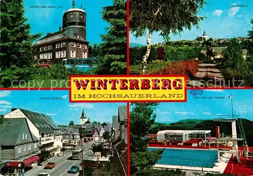 AK / Ansichtskarte Winterberg Hochsauerland Astenturm Waltenberg Freibad Kat. Winterberg
