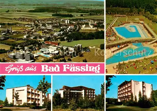 AK / Ansichtskarte Bad Fuessing Fliegeraufnahme Freibad  Kat. Bad Fuessing