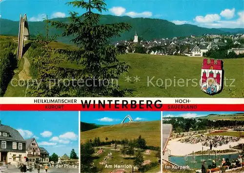 AK / Ansichtskarte Winterberg Hochsauerland Sprungschanze Pforte Herrloh Kurpark Kat. Winterberg