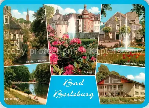 AK / Ansichtskarte Bad Berleburg Odeborn Schloss Jugendherberge Kurhaus Schlossteich Kat. Bad Berleburg