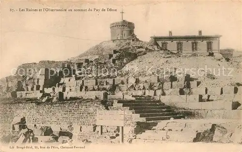 AK / Ansichtskarte Puy de Dome Ruines et l Observatoire  Kat. Neuville