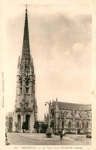 AK / Ansichtskarte Bordeaux Tour Saint Michel Eglise  Kat. Bordeaux