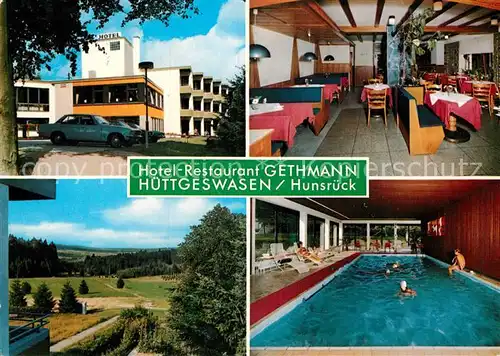 AK / Ansichtskarte Huettgeswasen Hotel Restaurant Gethmann Schwimmbad Kat. Allenbach
