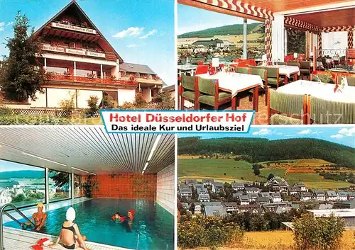 AK / Ansichtskarte Willingen Sauerland Hotel Duesseldorfer Hof Schwimmbad  Kat. Willingen (Upland)