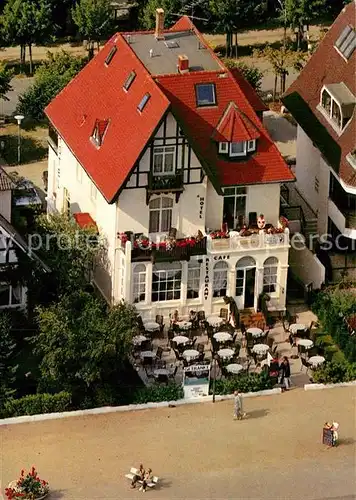 AK / Ansichtskarte Travemuende Ostseebad Fliegeraufnahme Hotel Restauant Strandperle Kat. Luebeck