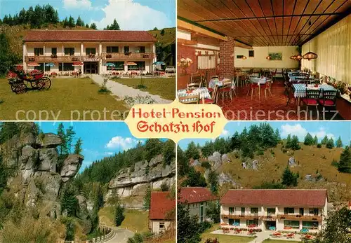 AK / Ansichtskarte Haselbrunn Oberfranken Hotel Pension Schatzn Hof Kat. Pottenstein