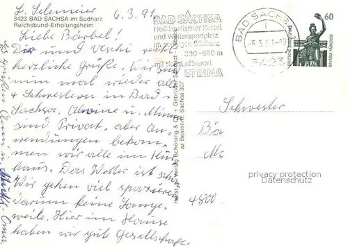 AK / Ansichtskarte Bad Sachsa Harz Reichsbund Erholungsheim Kat. Bad Sachsa
