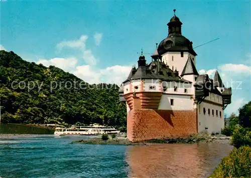 AK / Ansichtskarte Kaub Die Pfalz im Rhein Kat. Kaub